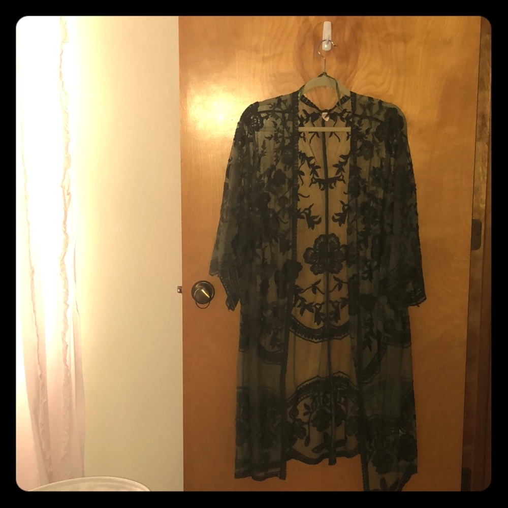 Pinkblush Green Maternity Kimono